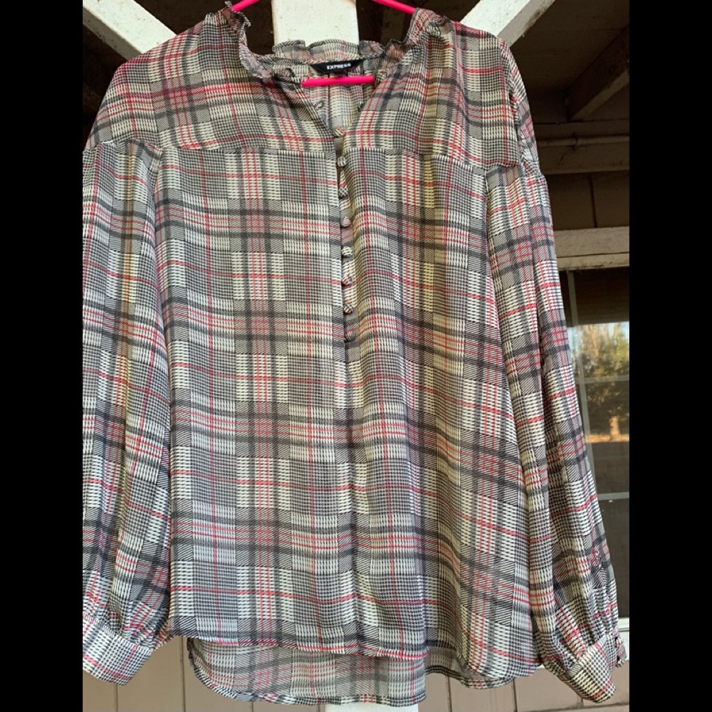 Express plaid blouse